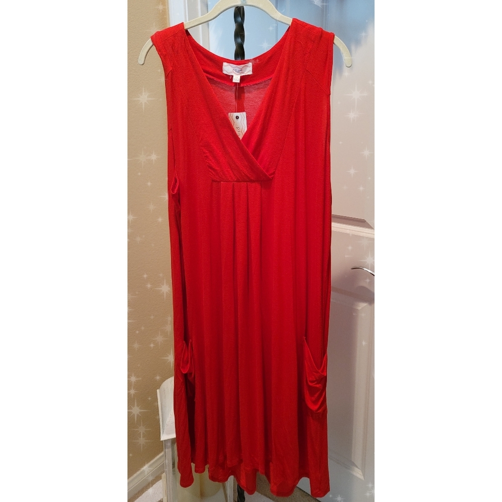 *Sold*Red Sleeveless Dress